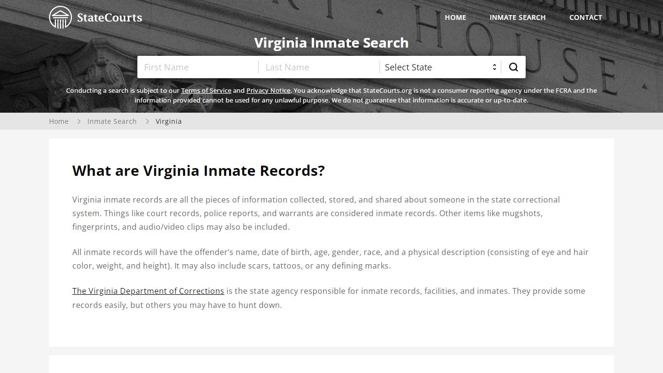 Virginia Inmate Search, Prison and Jail Information ...